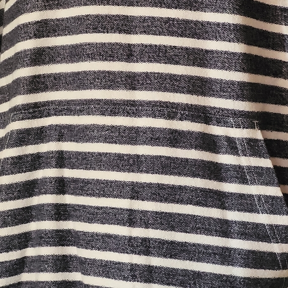 J. Crew Fleece Nautical Style Striped Hoodie Pullower - Picture 8 of 9
